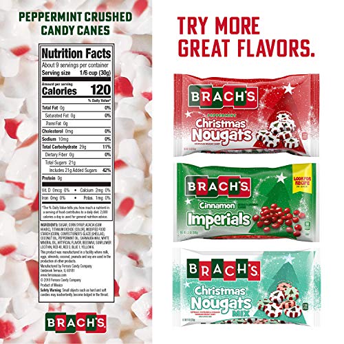 Brachs Peppermint Crushed Candy Canes, 10 Ounce Bag