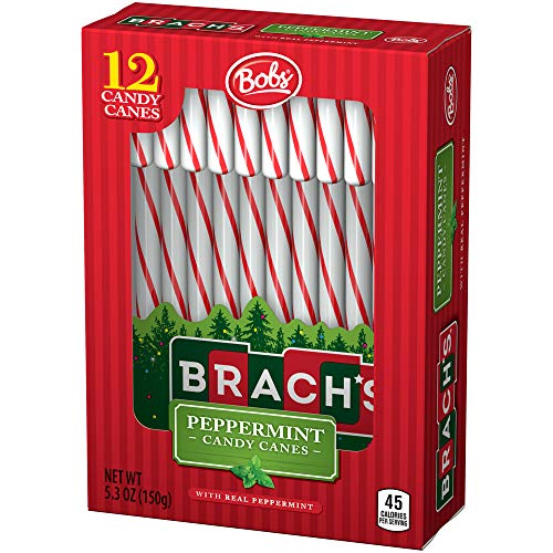 Brachs Red And White Peppermint Candy Canes, 12 Ct
