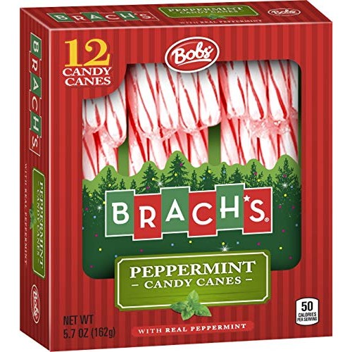 Brachs Red And White Peppermint Candy Canes, 12 Ct