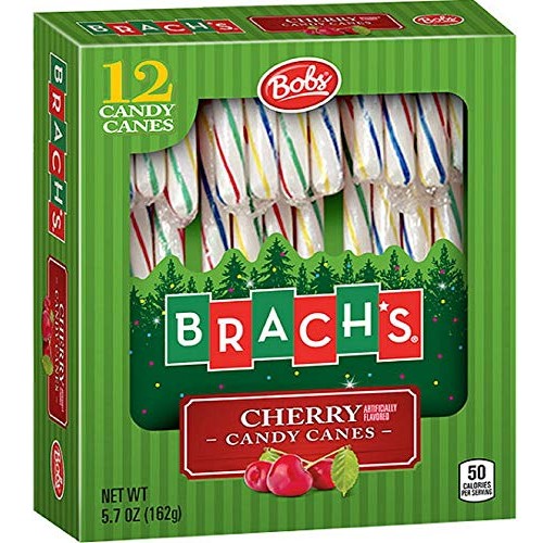 Brachs Bobs Cherry Candy Canes 12Ct