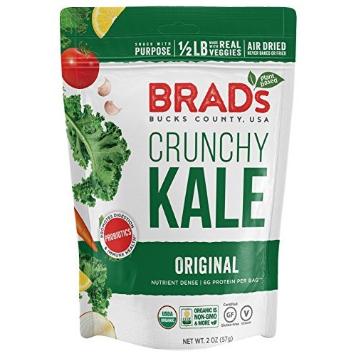 Brads Plant Based Organic Crunchy Kale, Original With Probiotic