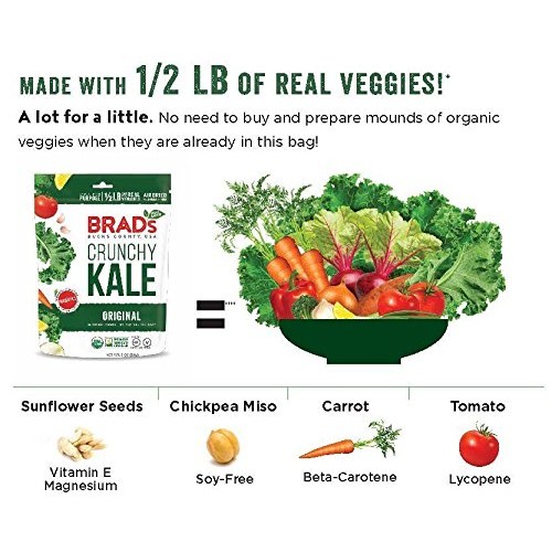Brads Plant Based Organic Crunchy Kale, Original With Probiotic