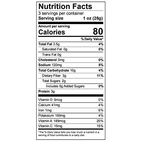 Brads Plant Based Organic Veggie Chips, Kale, 3 Bags,9 Servings