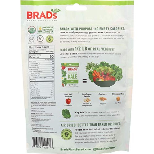 Brads Raw Kale Crnchy Naked 2Oz
