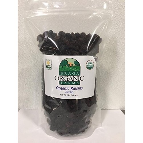 Braga Organic Farms Organic Jumbo Raisins 2 Lb Bag