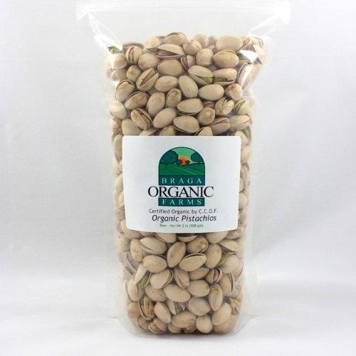 Braga Organic Farms Organic Raw Inshell Pistachios 2 Lb. Bag