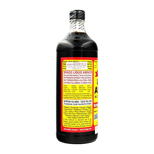 Bragg Liquid Aminos All Purpose Seasoning Soy Sauce Alternative, Bragg Liquid Aminos All Purpose Seasoning Soy Sauce Alternative,