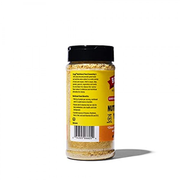Bragg Premium Nutritional Yeast Seasoning Shaker Top, 4.5 ounce