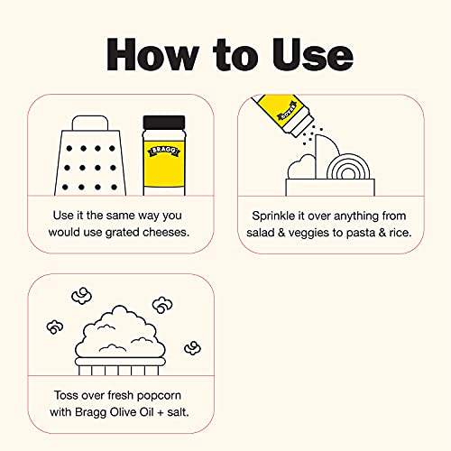 Bragg Premium Nutritional Yeast Seasoning Shaker Top, 4.5 Ounce