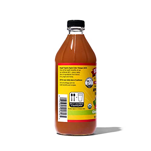 Bragg Organic Apple Cider Vinegar Blends 16Oz, With Citrus Ginger