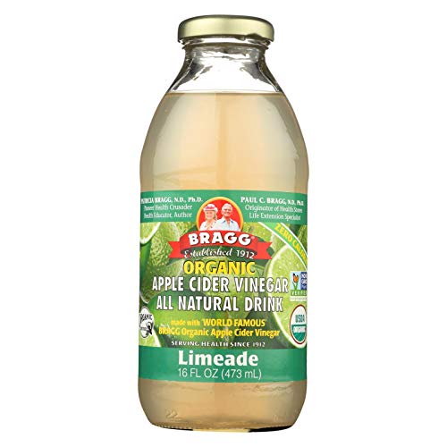 Bragg Organic Apple Cider Vinegar Limeade, 16 Ounce - 12 Per Case.