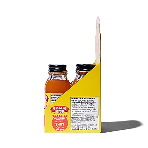 Bragg Organic Apple Cider Vinegar Shot With Carrot Ginger – 2 Oz