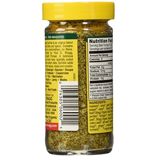 Bragg Organic Sprinkle Seasoning 1.50 Ounces 2 Units
