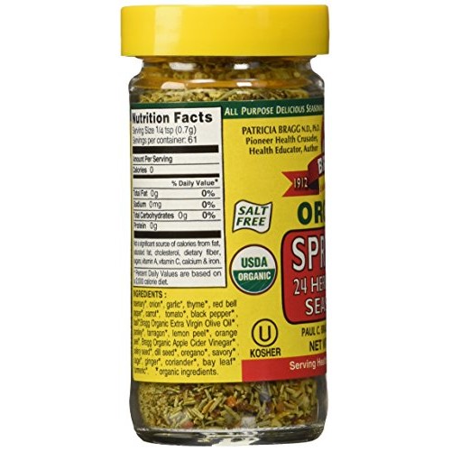 Bragg Organic Sprinkle Seasoning 1.50 Ounces 2 Units