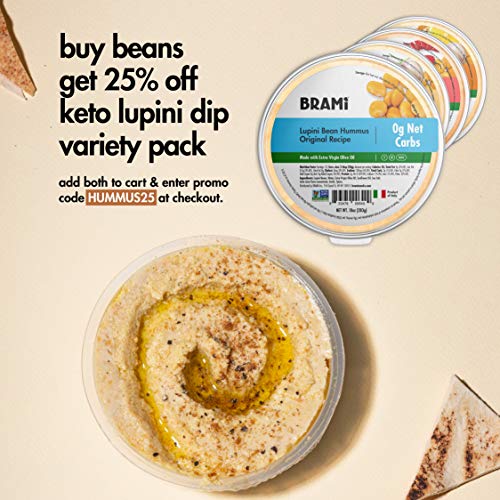 Brami Lupini Beans Snack, Mini | 4G Plant Protein, 0G Net Carbs