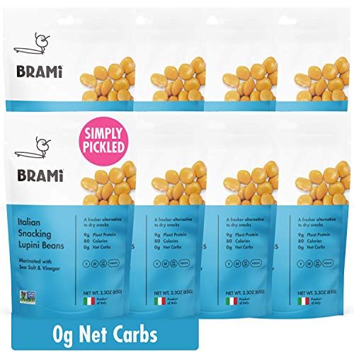 Simply Pickled Lupini Beans Snack By Brami | 9G Plant Protein, 0