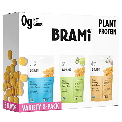 Brami Lupini Beans Snack, Variety Pack | 9G Plant Protein, 0G Ne
