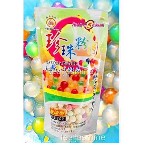 Multi-Color Tapioca Pearl Boba Bubble Tea Wufuyuan Ready In 5 Mi
