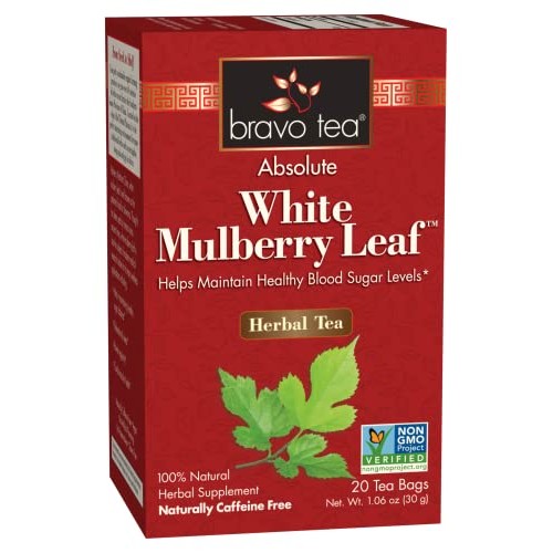 Bravo Tea Absolute White Mulberry Leaf Herbal Tea Caffeine Free,...
