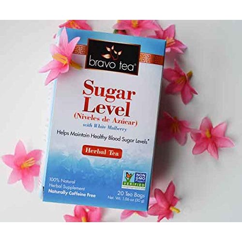 Bravo Tea, Sugar Level Blood Sugar Herbal Tea, Caffeine Free,