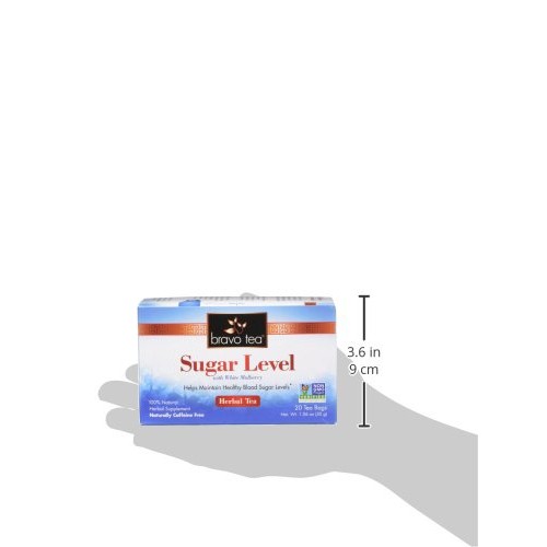 Bravo Tea, Sugar Level Blood Sugar Herbal Tea, Caffeine Free,