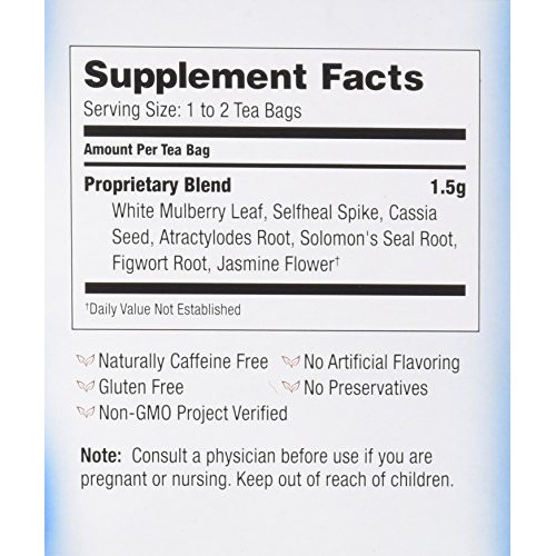 Bravo Tea, Sugar Level Blood Sugar Herbal Tea, Caffeine Free,