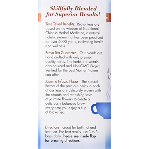 Bravo Tea, Sugar Level Blood Sugar Herbal Tea, Caffeine Free,