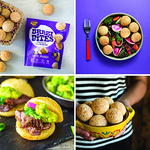 Brazi Bites Gluten-Free Brazilian Cheese Bread: Garlic Asiago | 