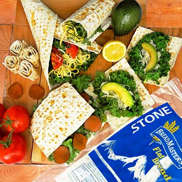 Pack of 24 Stone Lavash Flat Bread by Breadmasters. 4 Packs of 6...