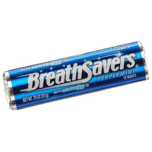 Breath Savers Sugar Free Mints, Peppermint, 0.75 Ounce Roll Pac