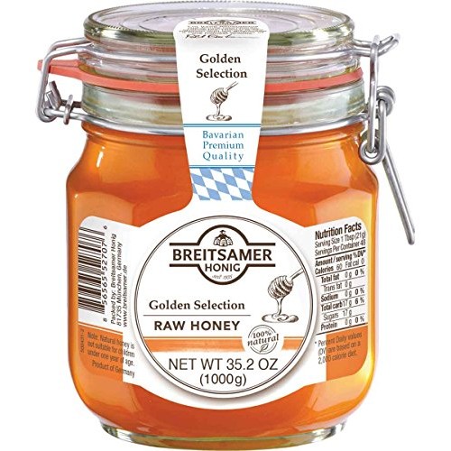 Breitsamer Golden Selection Honey Flip-Top Jar, 35.2 Ounce