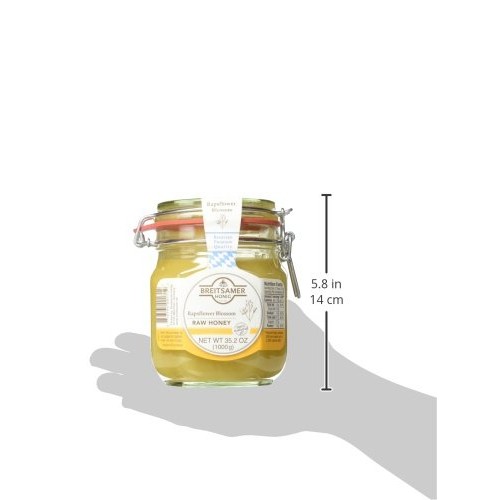 Breitsamer Honey Flip-Top Jar, Rapsflower Blossom, 35.27 Ounce