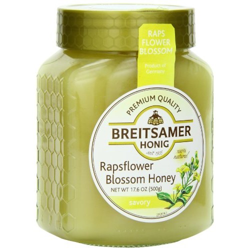 Breitsamer, Creamy Rapsflower Blossom Honey Jar, 17.6 Oz