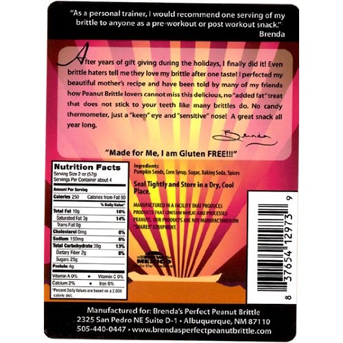 Pumpkin Pie Brittle 8 Oz Bag Made With Pumpkin Seeds Pepitas