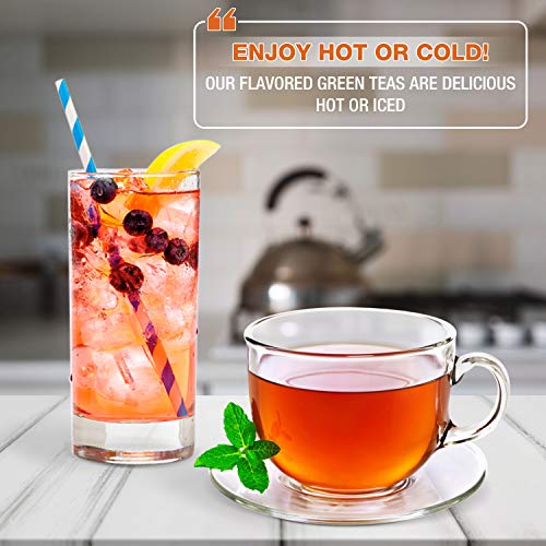 Brew La La Organic Green Tea - Ginger Mango Flavor - 50 Tea Bag