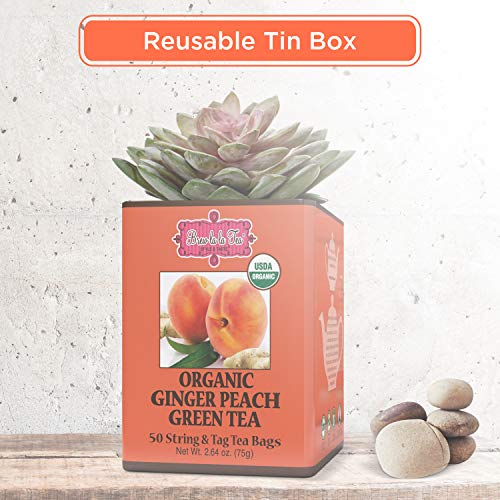 Brew La La - Organic Green Tea Ginger Peach - 50 Tea Bags