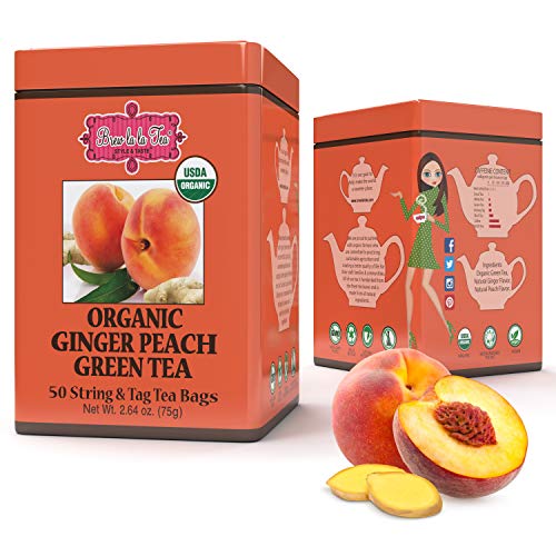 Brew La La - Organic Green Tea Ginger Peach - 50 Tea Bags