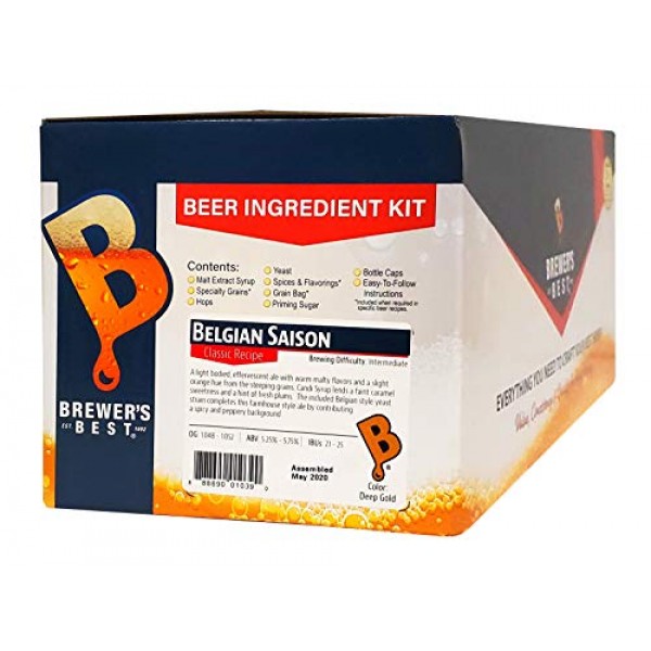 Brewers Best - Home Brew Beer Ingredient Kit 5 Gallon, Belgi...