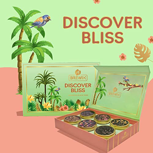 Brewix, Discover Bliss Tea Set | 6 Assorted Gourmet Black Teas |