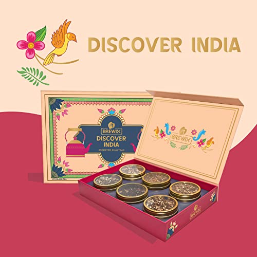 Brewix, Discover India Assorted Chai Tea Gift Set | Ginger Tea,