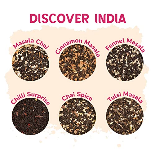 Brewix, Discover India Assorted Chai Tea Gift Set | Ginger Tea,