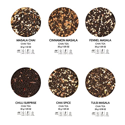 Brewix, Discover India Assorted Chai Tea Gift Set | Ginger Tea,