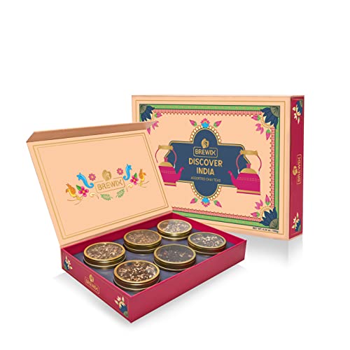 Brewix, Discover India Assorted Chai Tea Gift Set | Ginger Tea,
