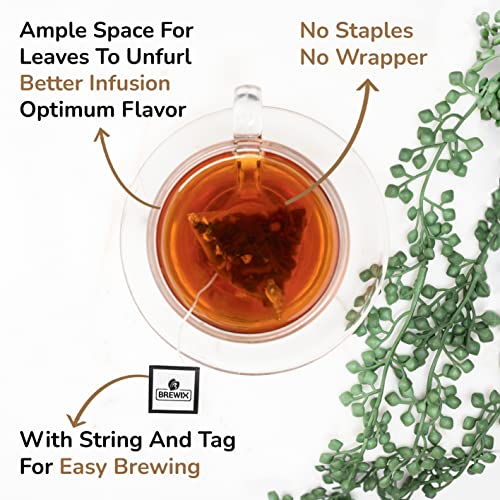 BREWIX, Masala Chai Tea Bags 22 Pyramid Tea Bags Strong, Robus...