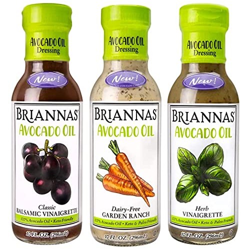 BRIANNAS Avocado Oil Salad Dressing Variety 3 Pack: Avocado Oil ...