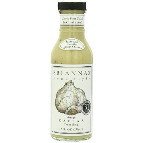 Briannas Dressing, Asiago Caesar, 12 Ounce Pack Of 4