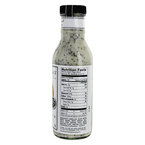 Briannas, Dressing Poppy Seed, 12 Fl Oz