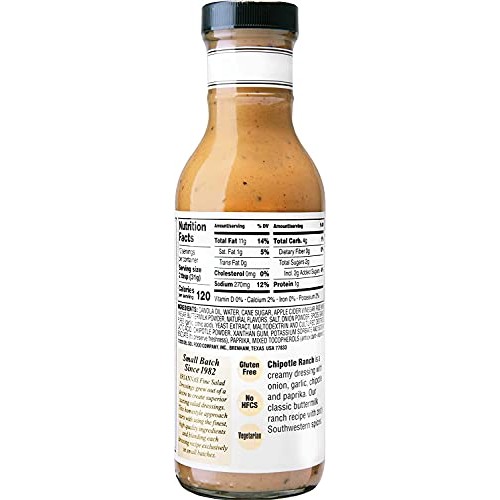 Briannas Home Style Chipotle Ranch Dressing, 12 Ounce Pack of 6