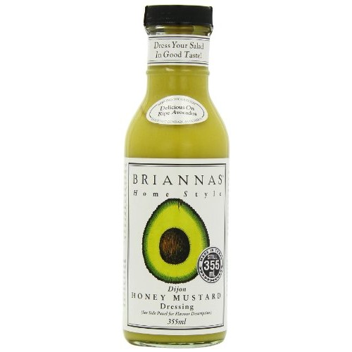 Briannas Honey Mustard Dijon Dressing, 12-Ounce Bottles Pack O