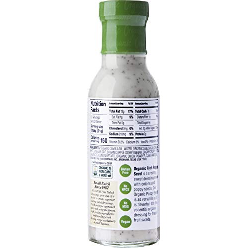Briannas Organic Rich Poppy Seed Dressing, 10 FZ